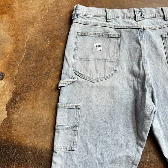 VTG Lee Men's Carpenter Denim Jeans Pants 38x30 - Picture 4 of 9